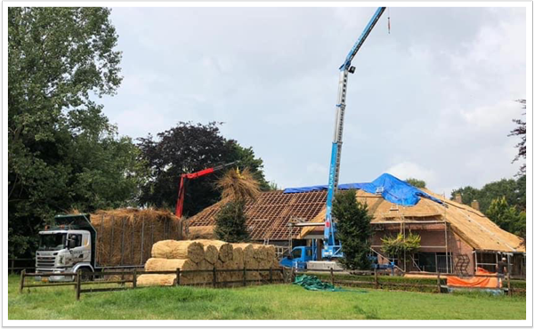 Replacing a thatched roof